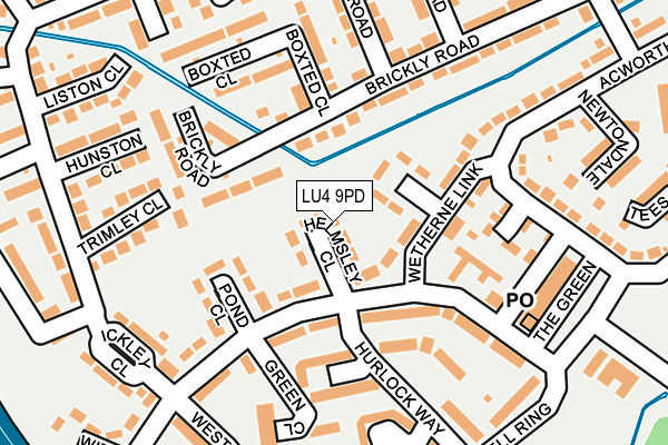 LU4 9PD map - OS OpenMap – Local (Ordnance Survey)