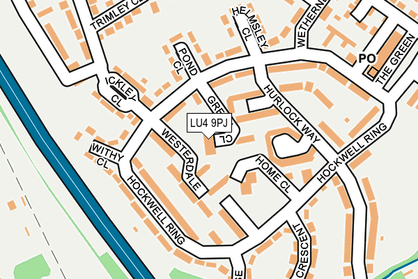 LU4 9PJ map - OS OpenMap – Local (Ordnance Survey)