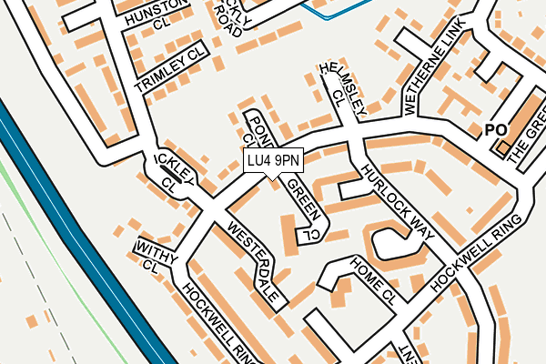 LU4 9PN map - OS OpenMap – Local (Ordnance Survey)