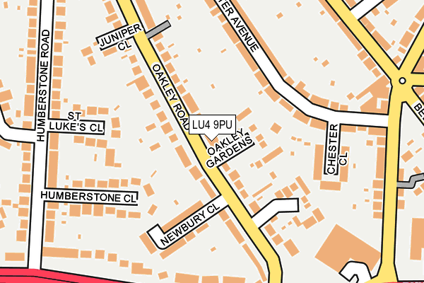 LU4 9PU map - OS OpenMap – Local (Ordnance Survey)