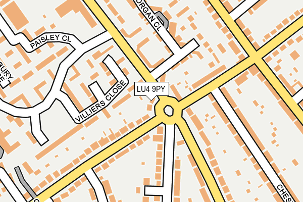 LU4 9PY map - OS OpenMap – Local (Ordnance Survey)