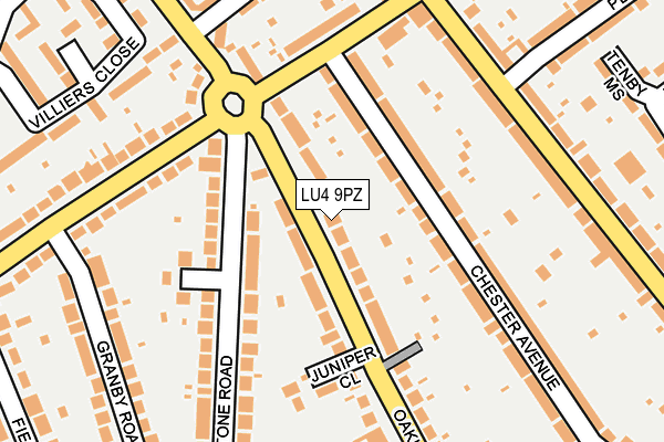 LU4 9PZ map - OS OpenMap – Local (Ordnance Survey)