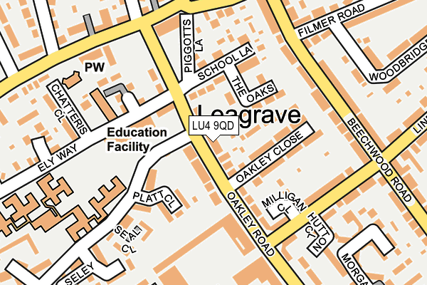 LU4 9QD map - OS OpenMap – Local (Ordnance Survey)