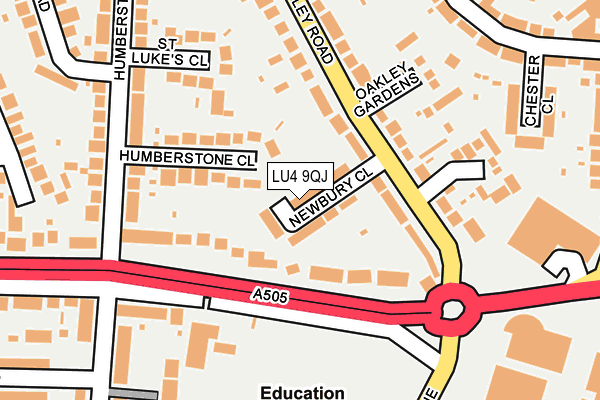 LU4 9QJ map - OS OpenMap – Local (Ordnance Survey)