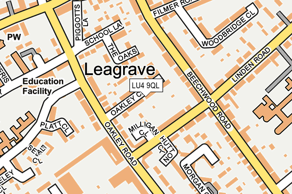 LU4 9QL map - OS OpenMap – Local (Ordnance Survey)
