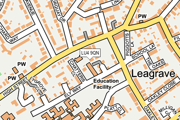 LU4 9QN map - OS OpenMap – Local (Ordnance Survey)