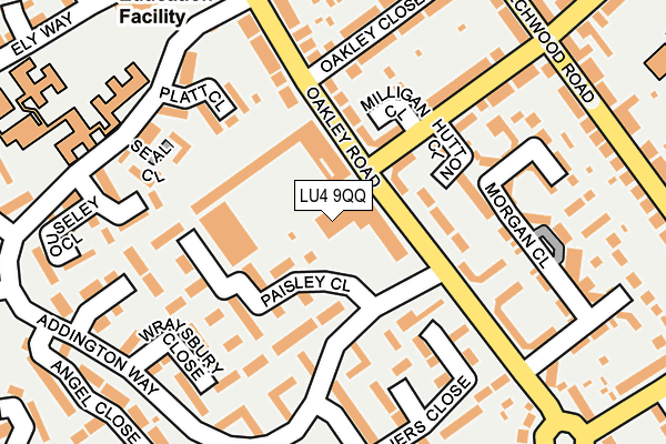 LU4 9QQ map - OS OpenMap – Local (Ordnance Survey)