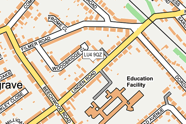 LU4 9QZ map - OS OpenMap – Local (Ordnance Survey)