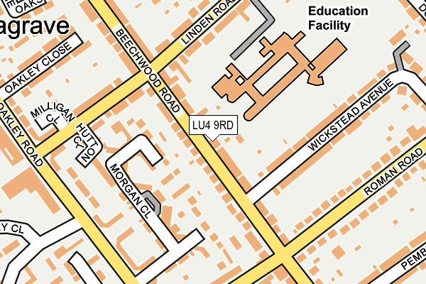 LU4 9RD map - OS OpenMap – Local (Ordnance Survey)