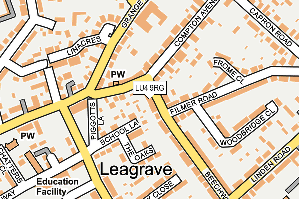 LU4 9RG map - OS OpenMap – Local (Ordnance Survey)