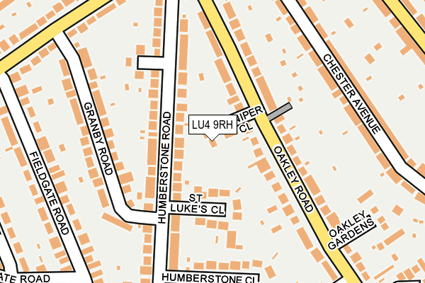 LU4 9RH map - OS OpenMap – Local (Ordnance Survey)