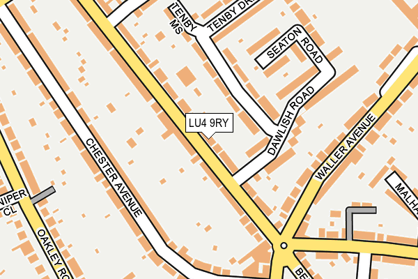 LU4 9RY map - OS OpenMap – Local (Ordnance Survey)