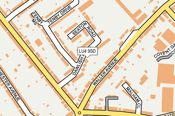 LU4 9SD map - OS OpenMap – Local (Ordnance Survey)