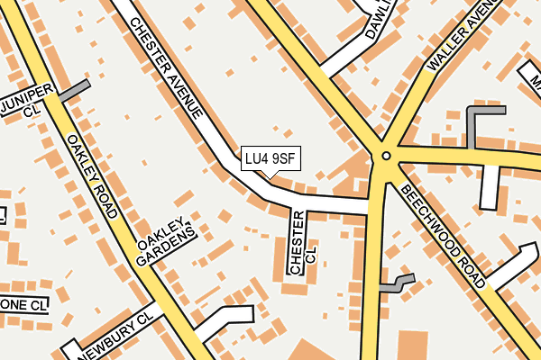 LU4 9SF map - OS OpenMap – Local (Ordnance Survey)