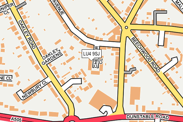 LU4 9SJ map - OS OpenMap – Local (Ordnance Survey)