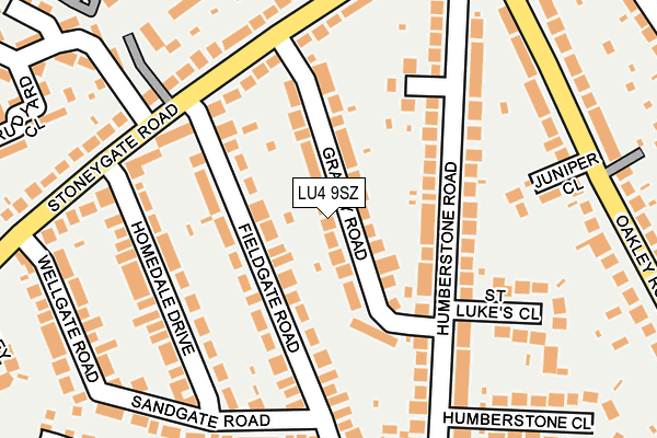 LU4 9SZ map - OS OpenMap – Local (Ordnance Survey)