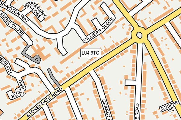 LU4 9TG map - OS OpenMap – Local (Ordnance Survey)