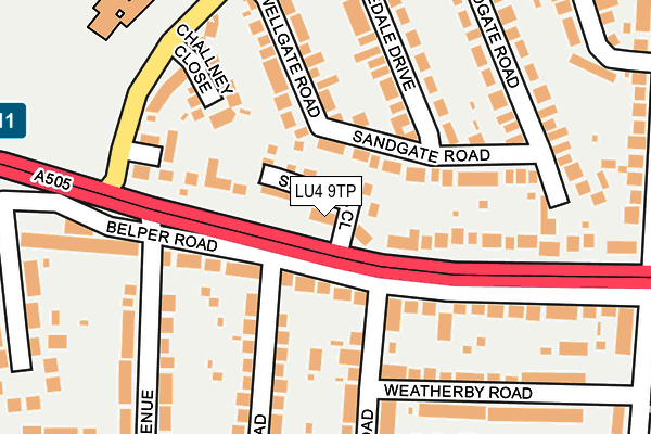 LU4 9TP map - OS OpenMap – Local (Ordnance Survey)