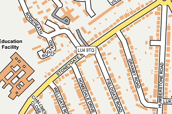 LU4 9TQ map - OS OpenMap – Local (Ordnance Survey)