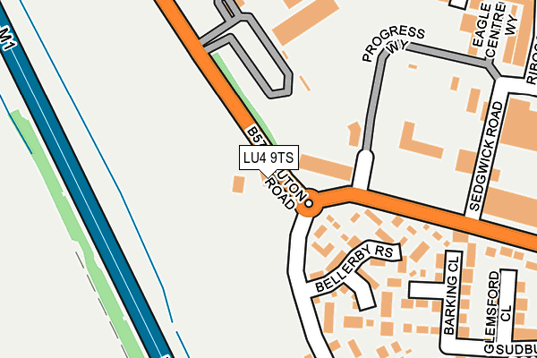 LU4 9TS map - OS OpenMap – Local (Ordnance Survey)