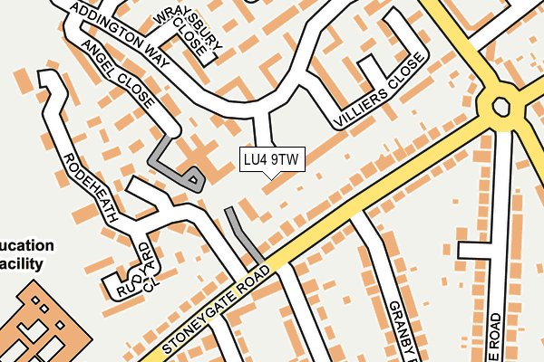 LU4 9TW map - OS OpenMap – Local (Ordnance Survey)