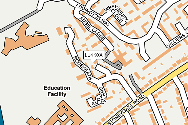 LU4 9XA map - OS OpenMap – Local (Ordnance Survey)