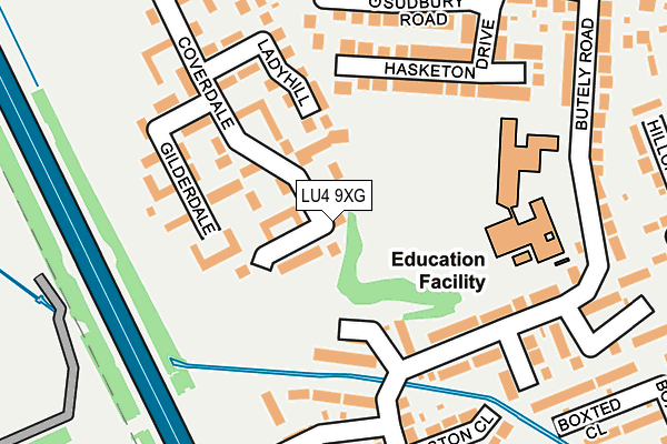 LU4 9XG map - OS OpenMap – Local (Ordnance Survey)