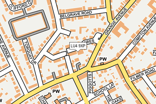 LU4 9XP map - OS OpenMap – Local (Ordnance Survey)