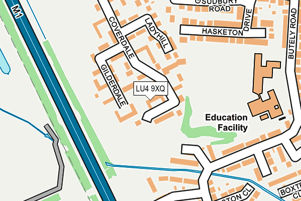 LU4 9XQ map - OS OpenMap – Local (Ordnance Survey)
