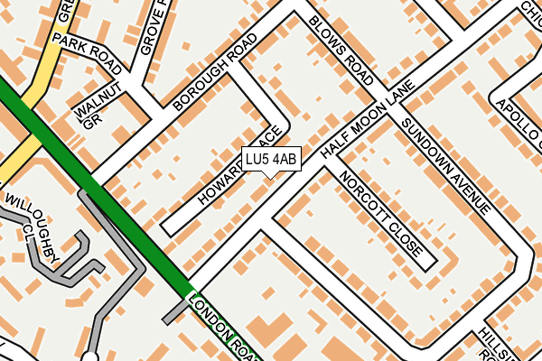 LU5 4AB map - OS OpenMap – Local (Ordnance Survey)