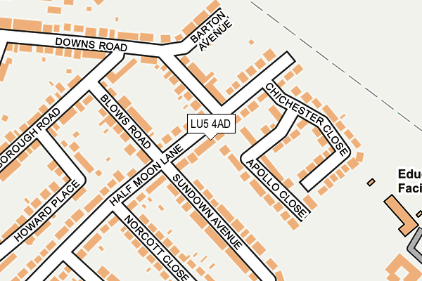 LU5 4AD map - OS OpenMap – Local (Ordnance Survey)