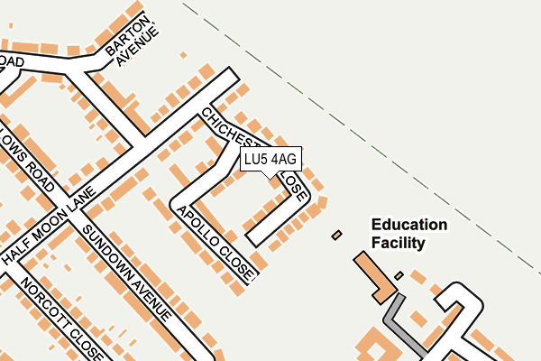 LU5 4AG map - OS OpenMap – Local (Ordnance Survey)
