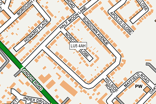 LU5 4AH map - OS OpenMap – Local (Ordnance Survey)