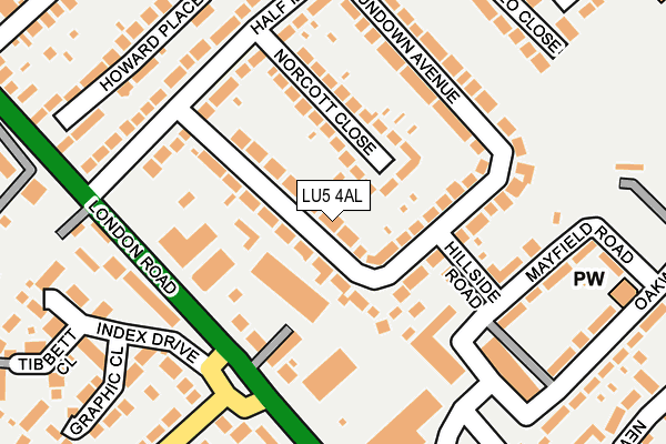 LU5 4AL map - OS OpenMap – Local (Ordnance Survey)