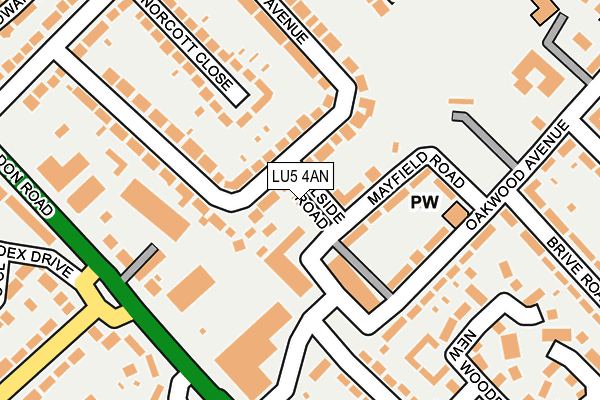 LU5 4AN map - OS OpenMap – Local (Ordnance Survey)