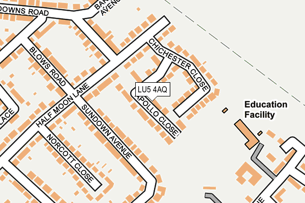 LU5 4AQ map - OS OpenMap – Local (Ordnance Survey)