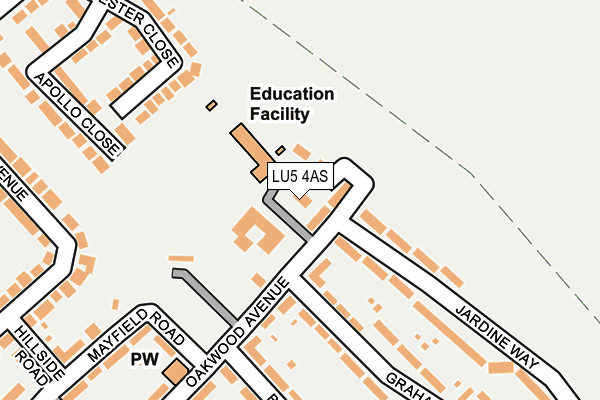 LU5 4AS map - OS OpenMap – Local (Ordnance Survey)