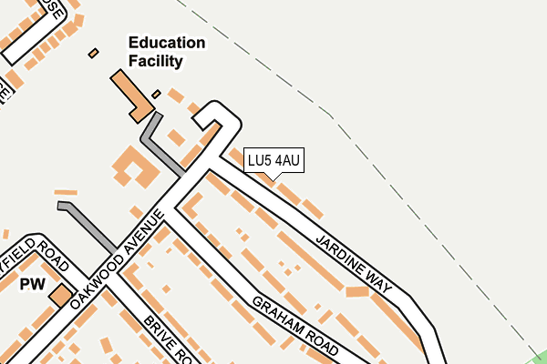 LU5 4AU map - OS OpenMap – Local (Ordnance Survey)