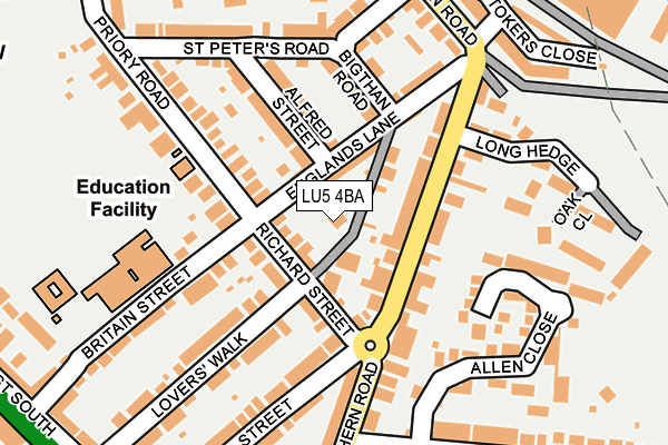 LU5 4BA map - OS OpenMap – Local (Ordnance Survey)