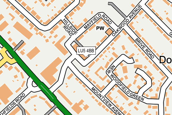 LU5 4BB map - OS OpenMap – Local (Ordnance Survey)