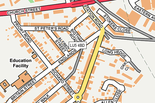 LU5 4BD map - OS OpenMap – Local (Ordnance Survey)