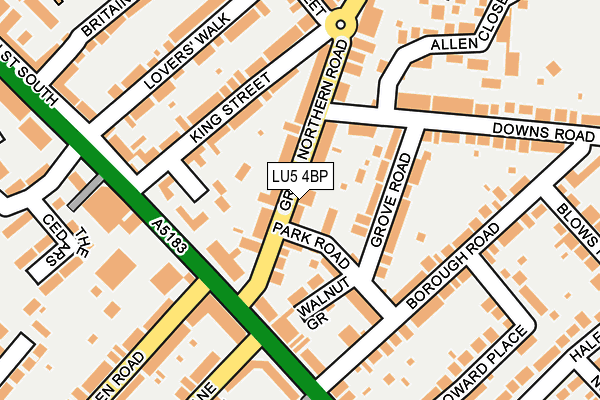 LU5 4BP map - OS OpenMap – Local (Ordnance Survey)