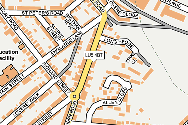 LU5 4BT map - OS OpenMap – Local (Ordnance Survey)