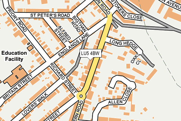 LU5 4BW map - OS OpenMap – Local (Ordnance Survey)