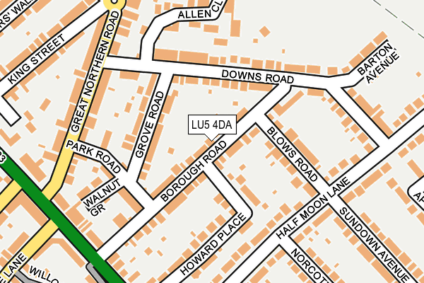 LU5 4DA map - OS OpenMap – Local (Ordnance Survey)