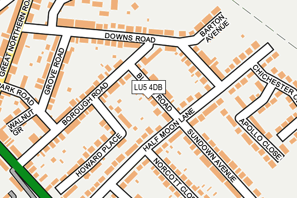 LU5 4DB map - OS OpenMap – Local (Ordnance Survey)