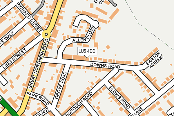 LU5 4DD map - OS OpenMap – Local (Ordnance Survey)