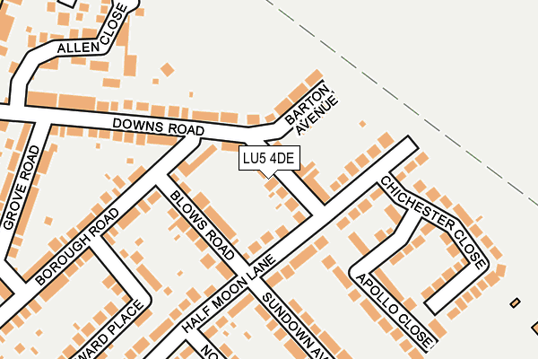 LU5 4DE map - OS OpenMap – Local (Ordnance Survey)