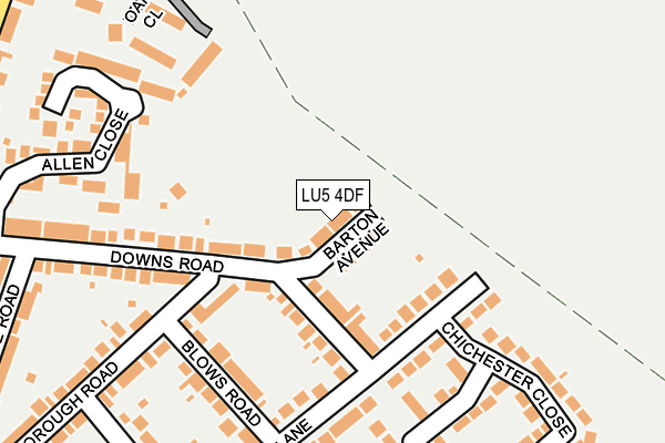 LU5 4DF map - OS OpenMap – Local (Ordnance Survey)