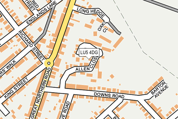 LU5 4DG map - OS OpenMap – Local (Ordnance Survey)